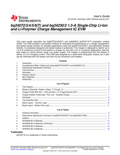 Texas Instruments bq24072T User Manual