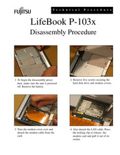 Fujitsu LifeBook P-103 Series Assembly & Disassembly