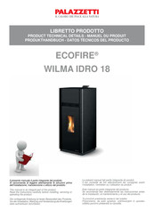 Palazzetti ECOFIRE WILMA IDRO 18 Product Technical Details