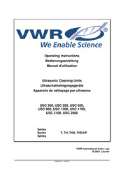 VWR USC 1200 Operating Instructions Manual