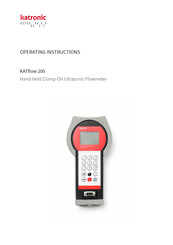 Katronic KATflow 200 Operating Instructions Manual