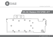 Fluid Gaming EK-AC Radeon RX 5700 +XT User Manual