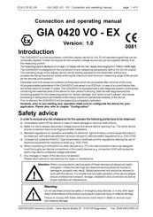 GREISINGER GIA 0420 VO Connection Manual