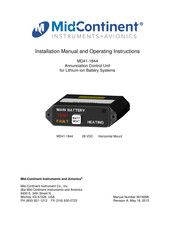 Mid-Continent Instrument MD41-1844 Installation Manual And Operating Instructions