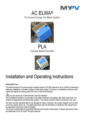 MYPV AC ELWA Series Installation And Operating Instructions Manual