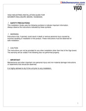 vigo VG06042A Installation Manual