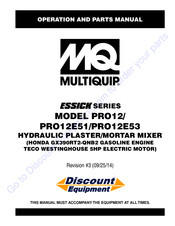 MULTIQUIP Essick PRO12E53 Operation And Parts Manual