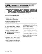 Tennant 510E Instruction Bulletin
