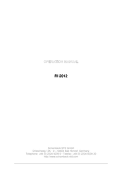 Schambeck RI 2012 Operation Manual