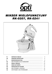 OPTi RK-0207 Operating Instructions Manual
