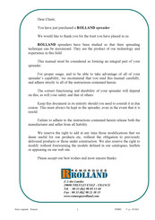 ROLLAND ROLLMAX Instruction Manual