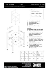 Coopers Of Stortford F945 Instructions For Use