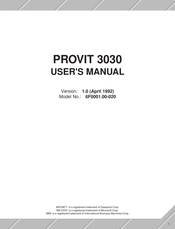 B&R PROVIT 3030 User Manual