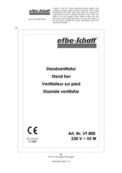 EFBE-SCHOTT VT 800 Operaing Instructions