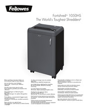 Fellowes Fortishred 1050HS Instructions Manual