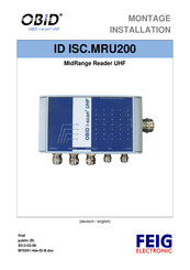 FEIG Electronic OBID i-scan UHF ISC.MRU200 Installation Manual