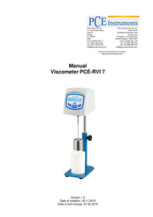 PCE Instruments PCE-RVI 7 Manual