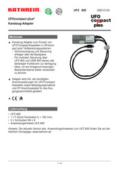 KATHREIN UFO compact plus UFZ 800 Manual