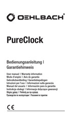 Oehlbach PureClock User's Manual & Warranty Information
