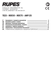 Rupes ROC50 Operating Instructions Manual
