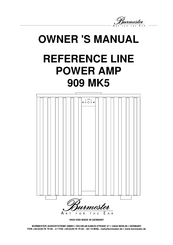 Burmester 909 MK5 Owner's Manual