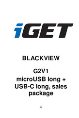Iget BLACKVIEW G2V1 Quick Start Manual