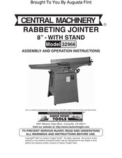 Central Machinery 32966 Assembly And Operation Instructions Manual