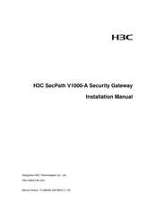 H3C SecPath V1000-A Installation Manual