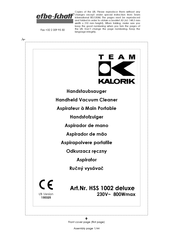 Team kalorik HSS 1002 deluxe Operating Instructions Manual