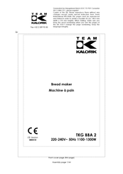 Team kalorik TKG BBA 2 Operating Instructions Manual