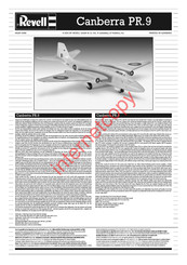 REVELL Canberra PR.9 Manual