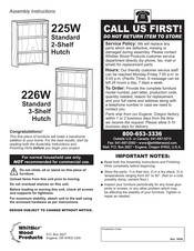 Whittier Wood 226W Assembly Instructions Manual