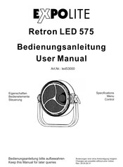 Focon Showtechnic EXPOLITE Retron LED 575 User Manual