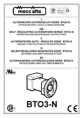 Mecc Alte BTO3 2L Operating And Maintenance Instructions Manual