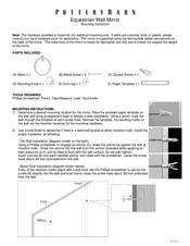 Pottery Barn Equestrian Wall Mirror Mounting Instruction