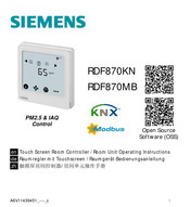 Siemens RDF870KN Operating Instructions Manual