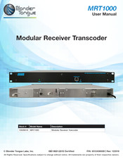 Blonder tongue MRT1000 User Manual