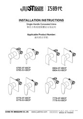 Justime 6904-XF-80CP Installation Instructions Manual
