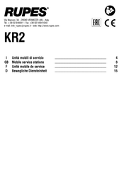 Rupes KR2 Quick Start Manual