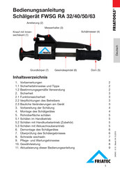 FRIATEC FRIATOOLS FWSG RA 50 Operating Instructions Manual