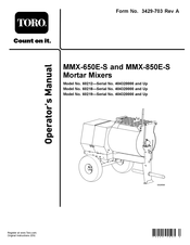 Toro MMX-650E-S Operator's Manual