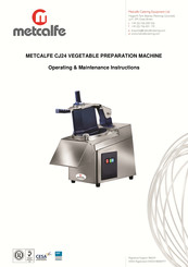 Metcalfe CJ24 Operating & Maintenance Instructions