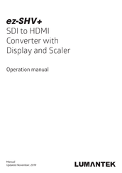 Lumantek ez-SHV+ Operation Manual