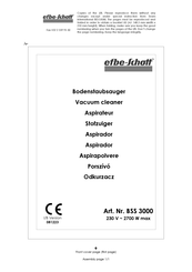 EFBE-SCHOTT BSS 3000 Operating Instructions Manual