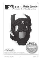 Kolcraft 2-in-1 Baby Carrier Instruction Sheet