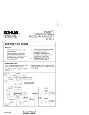 Kohler PINOIR K-2015 Manual