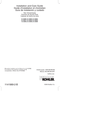Kohler K-13688 Installation And Care Manual
