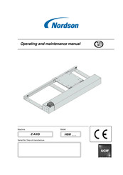 Nordson Z-AXIS HBM Series Operating And Maintenance Manual
