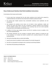 Kraus KD1US17B Installation Instructions Manual