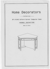 Home Decorators Collection BF -2124 Assembly Instructions Manual